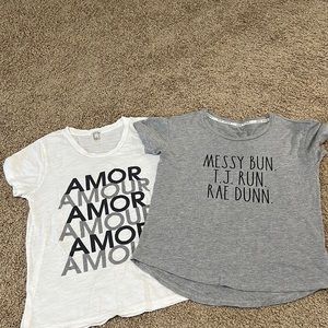 J. Crew and Rae Dunn , T-shirts bundle , like new